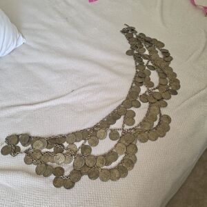 Belly Dance Coin Belt Large Balboa Coins Gold Tone 36” Waist